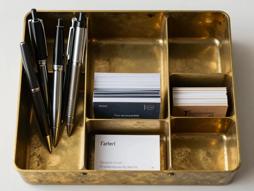 Dakivaf Brass Desk Organizer